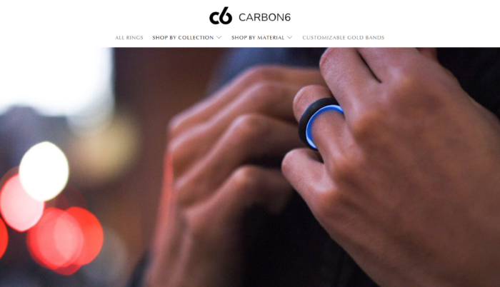 A screenshot of Carbon 6 Rings' webpage as an example of failing to pass core web vitals.