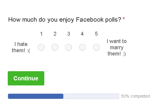 Pergunta no Facebook Polls