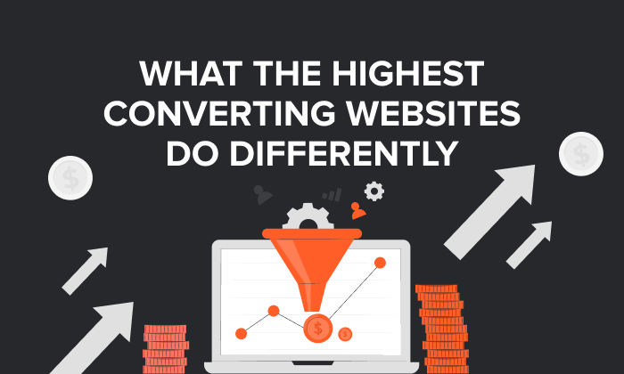 A graphic that says "what the highest converting websites do differently."
