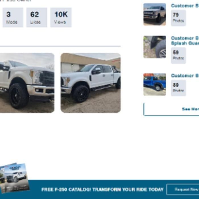 Images of a white truck from American Muscle.