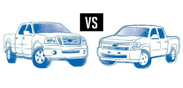 Ford truck vs Chevrolet truck 