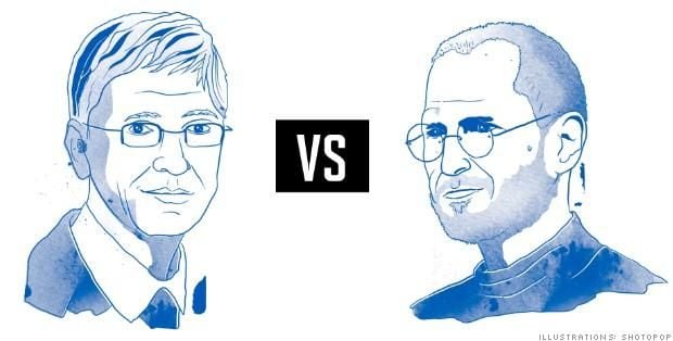 Bill Gates vs Steve Jobs