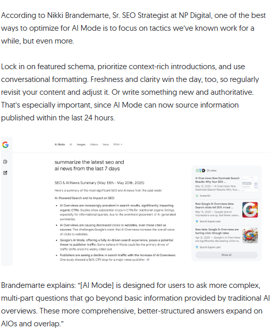 Example of SME insight on one of Neil Patel's blogs.