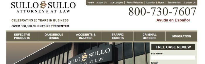 Screenshot of Sullo & Sullo's webpage.