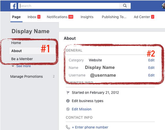 Steps to change your Facebook display name
