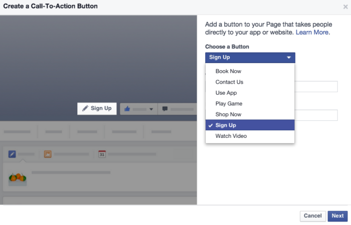 Demonstrating how to create a Call-To-Action button