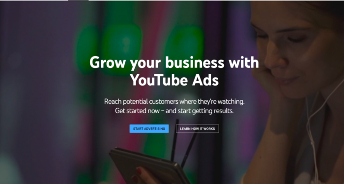 Screenshot of the YouTube Business webpage for social media tips.