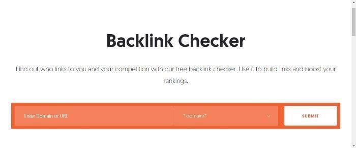 Neil Patel's backlink tool