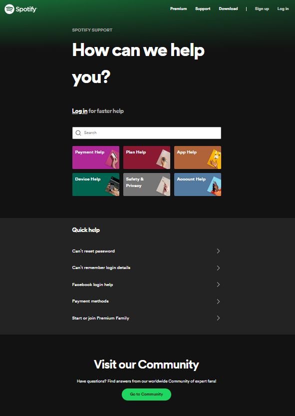 An example of a knowledge base from Spotify. 