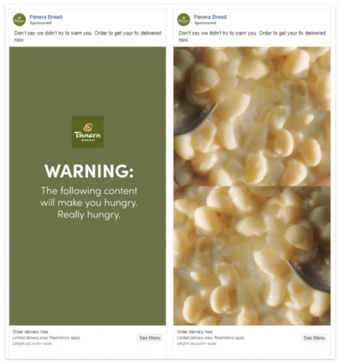 A Panera digital food advertisement.