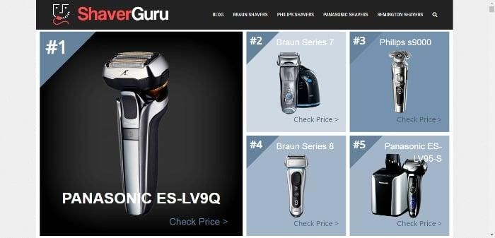 affiliate marketing in 2023 shaver guru example 