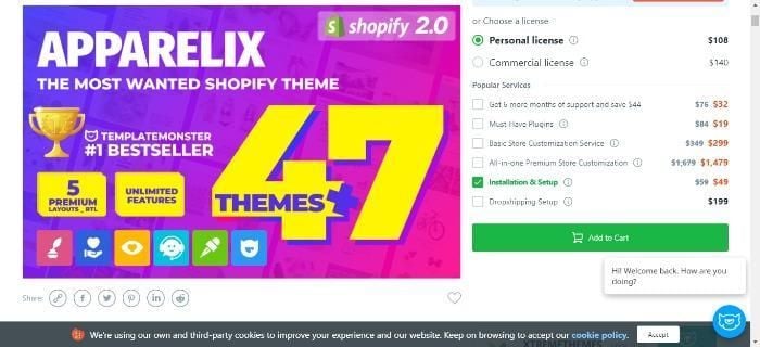 Looking at theme reviews for a shopify store. 