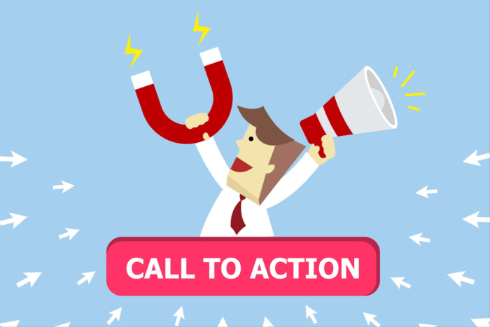 ilustração sobre uso de call to action nas empresas