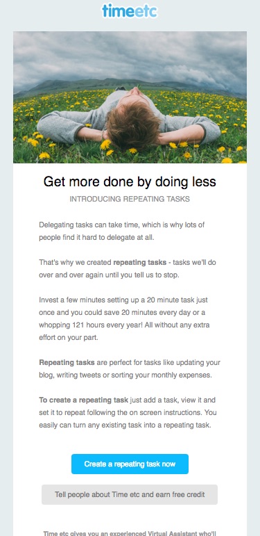 time etc newsletter