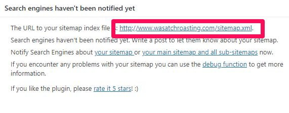 Finding your URL in Google Search Console. 