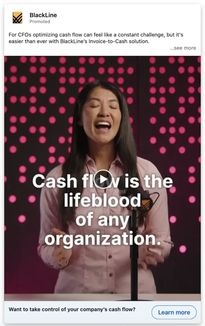 A Linkedin CTA ad.