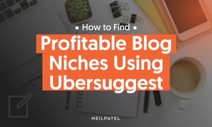 A graphic saying "How To Find Profitable Blog Niches Using Ubersuggest"