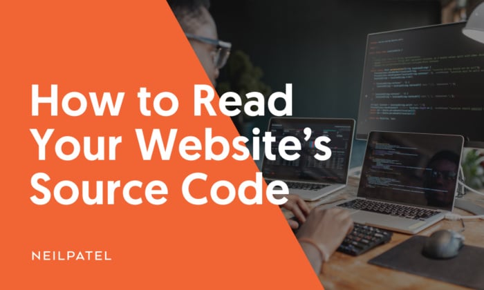 یک گرافیک که می گوید "چگونه کد منبع وب سایت خود را بخو،م"
