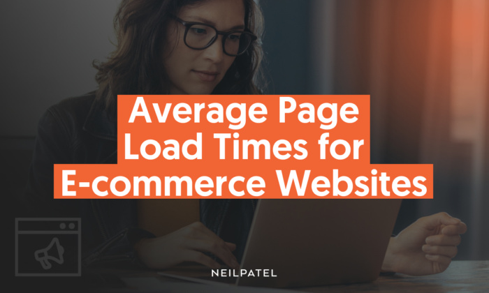 A graphic saying "Average Page Load Times For E-commerce Websites."