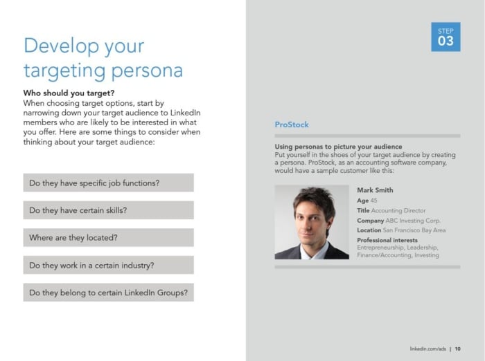 Develop your targeting persona with Linkedin. 