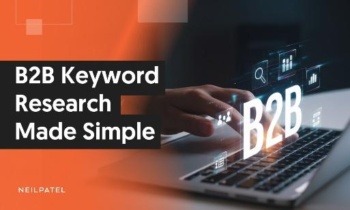 A graphic saying B2B keyword research made simple.