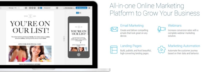 Getresponse all in one online marketing platform. 