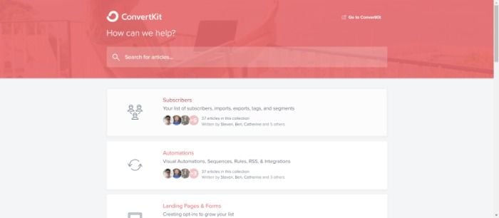 ConvertKit's help center.