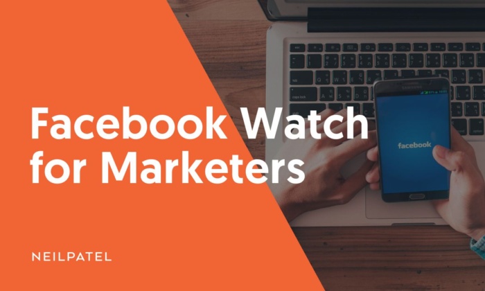 A graphic saying "Facebook Watch for Marketers"