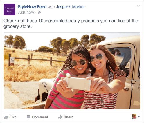 Facebook ad from Style Now. 