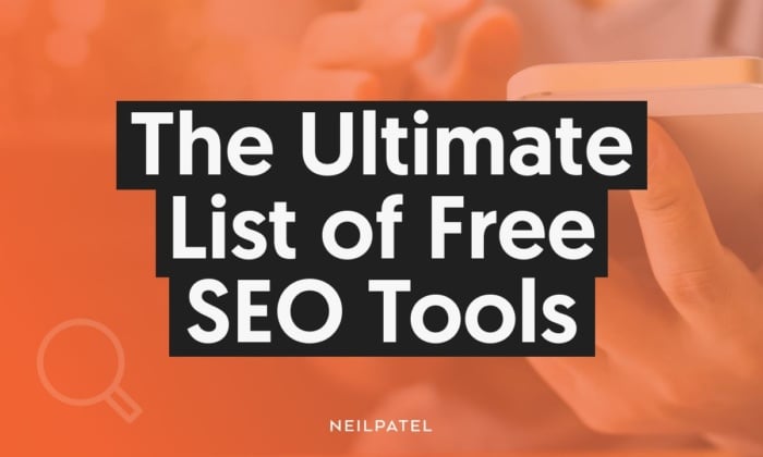 A graphic saying The Ultimate List of Free SEO Tools.