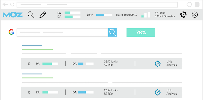 Mozbar's interface.