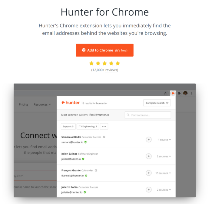 Hunter for Chrome.