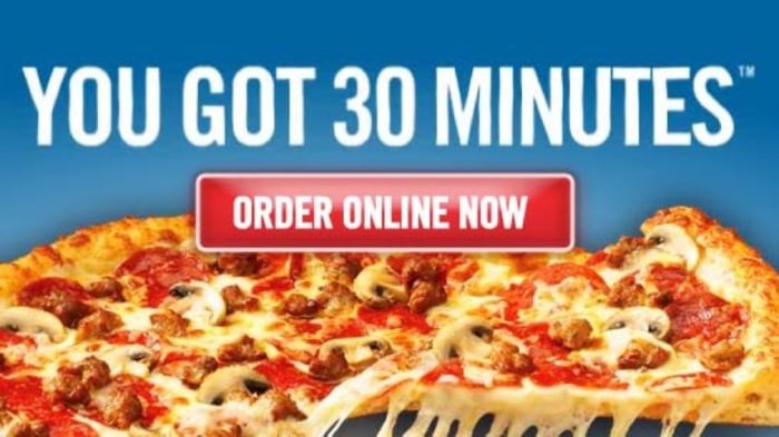 A Dominos ad.