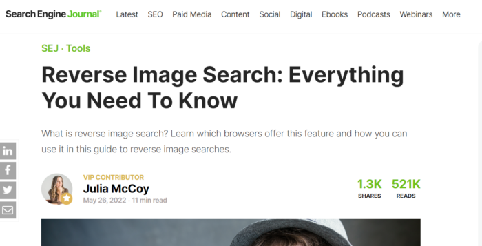 The SEJ article: Reverse Image Search: Everything You Need To Know