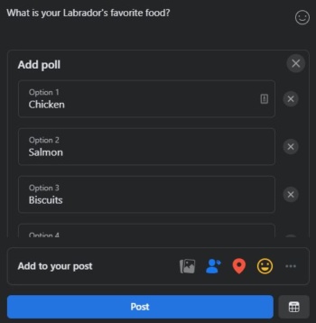Editing a study in Facebook groups. 