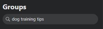Searching facebook groups. 
