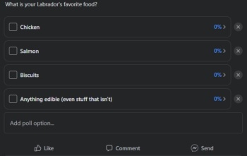 Answering a study in a facebook group. 