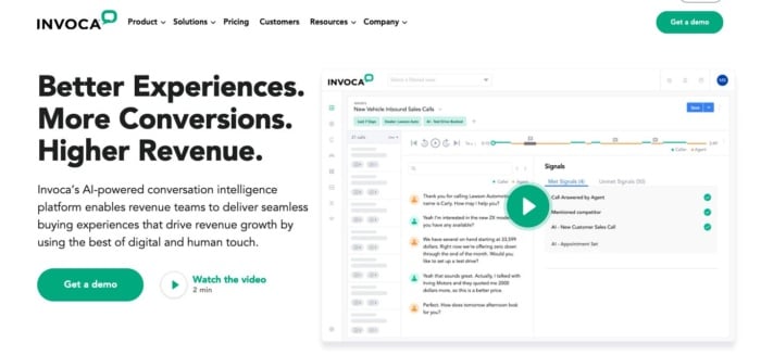 Invoca marketing automation tool. 