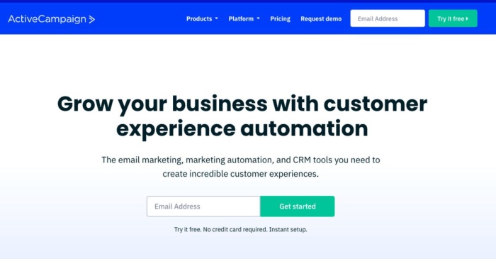 Active Campaign marketing automation tool. 