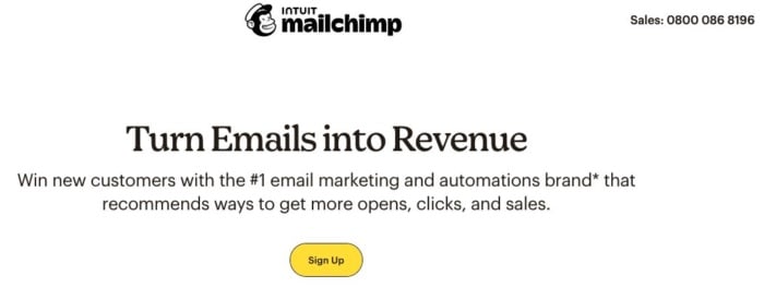 Mailchimp marketing automation tool. 