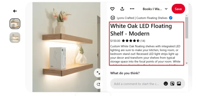 A rich pin example.