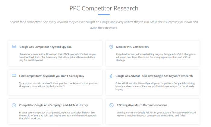 SpyFu PPC competitor research