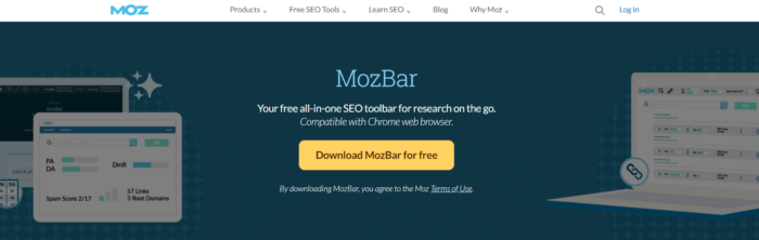 MozBar download button