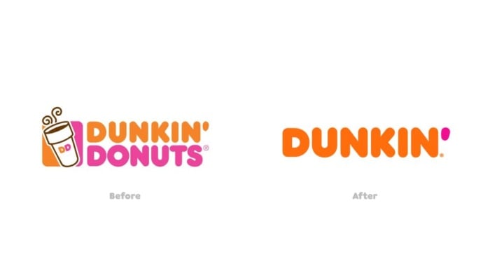 Exemplo de branding da Dunkin Donuts