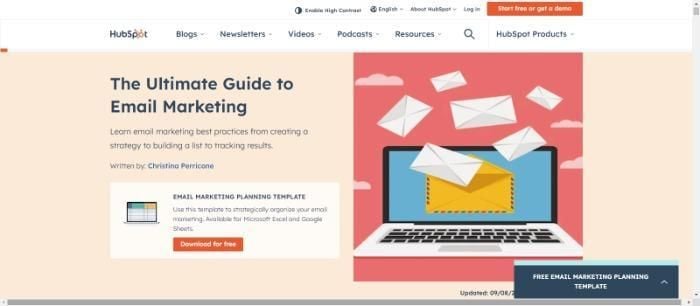 HubSpot's Ultimate Email Marketing Guide.