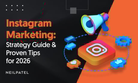 A graphic that says Instagram Marketing: Strategy Guide and Tips for 2026