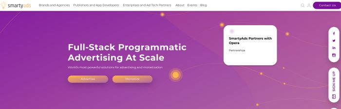 Best Programmatic Advertising Platforms - SmartyAds