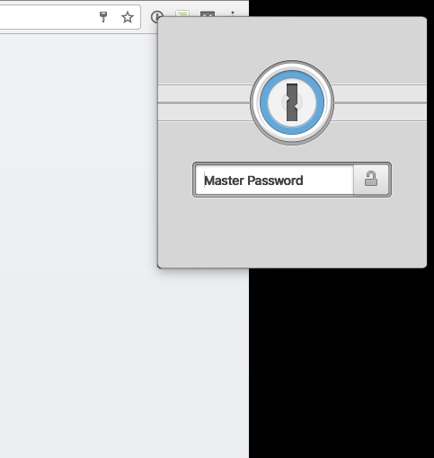Creating a master password. 
