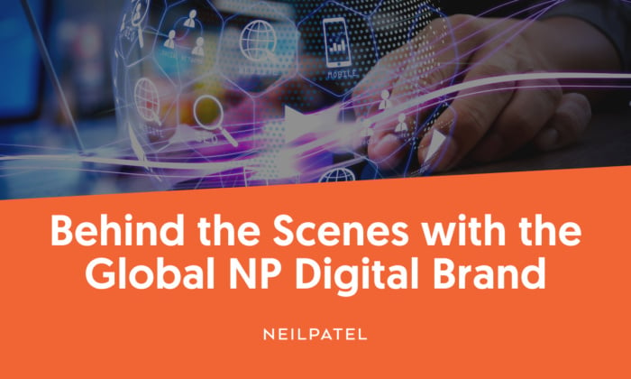 A graphic saying: Behind The Scenes With The NP Digital Brand