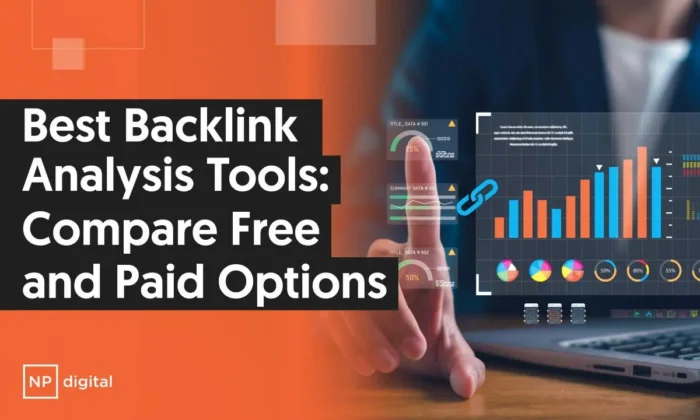 A graphic that says "Best Backlink Analytics Tools: Compare Free and Paid Options
